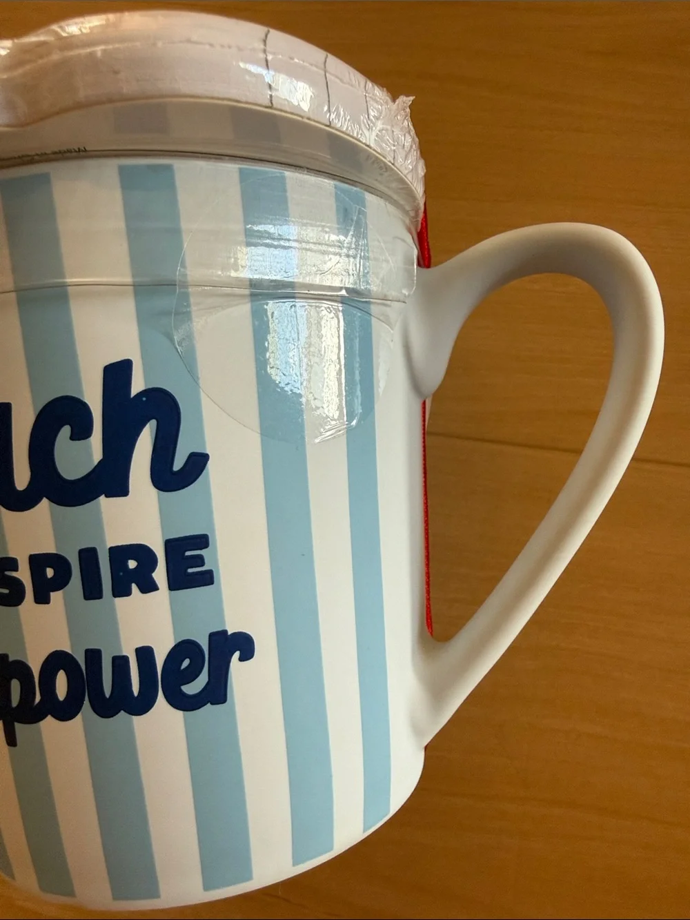 TEACHER APPRECIATION GIFT “TEACH, INSPIRE, EMPOWER” COFFEE MUG & PAD BLUE WHITE